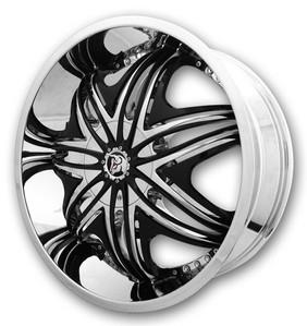 DIABLO MORPHEUS 22X9.5+13 5X115+5X120 CHROME-BLACK