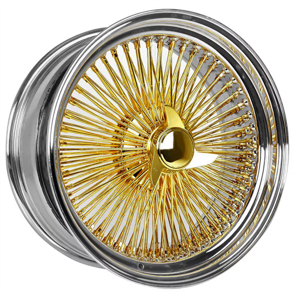 17X8 STD 100 SPOKE K/O GOLD CENTER GOLD 5X114.3+120.65+127 3BAR