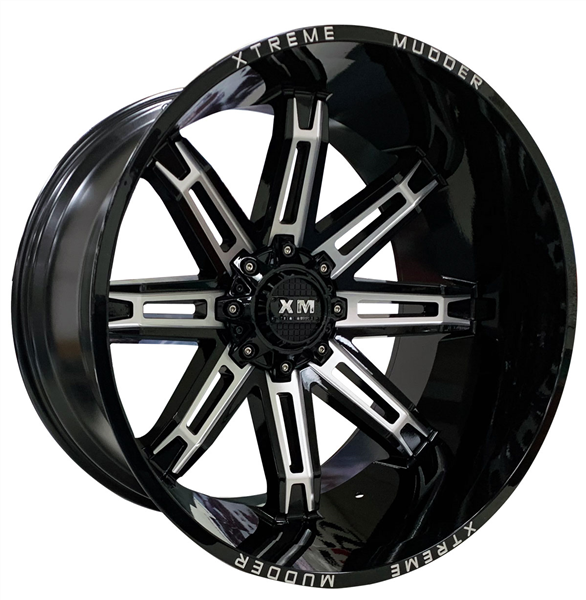 XTREME MUDDER XM-335 26X14-76 6X135+6X139.7 C.B 108 GLOSS BLACK MILLED