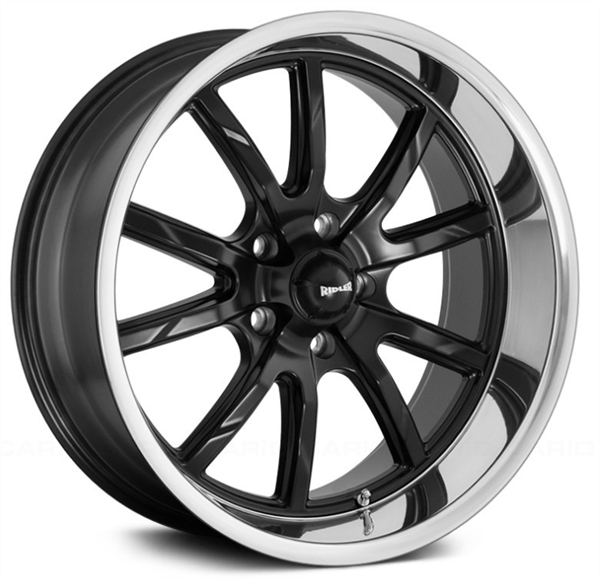 RIDLER TYPE 650 20X8.5+0 5X120.65 C.B 83.82 MATT BLACK/POLISHED LIP