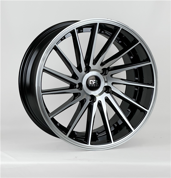 DRIFT RACING DR242 17X8.5+30 5X114.3 C.B 73.10 GLOSS BLACK MACHINE FACE