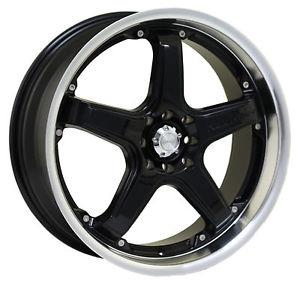 KATANA CR5 18X7.5+45 5X114.3 BLACK W/ MACHINED LIP