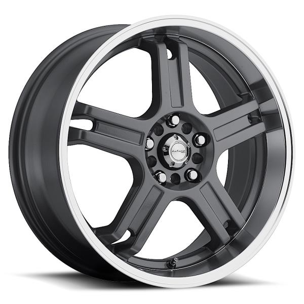 KATANA RZ5 18X7.5+45 5X100+5X114.3 GUNMETAL W/ MACHINE LIP