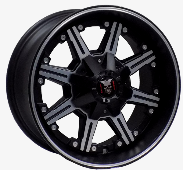 XTREME MUDDER 160 17X9+0 5X139.7+5X150 C.B 110 MATTE BLACK MACHINE FACE LIP MILILNG LINE RIVETS