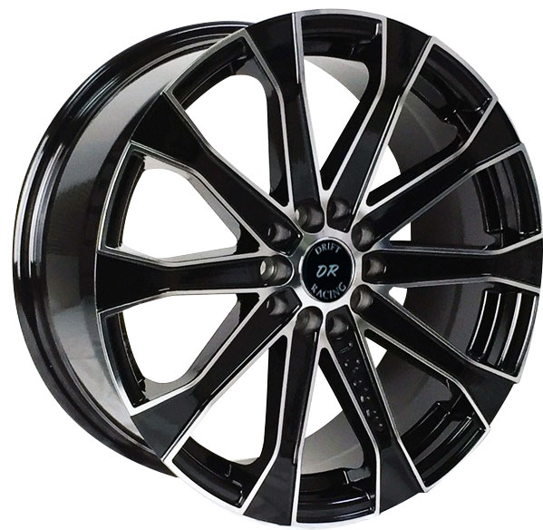 DRIFT RACING 10683 (10689) 17X7.5+35 5X108+5X114.3 C.B 73.10 GLOSS BLACK MACHINE FACE