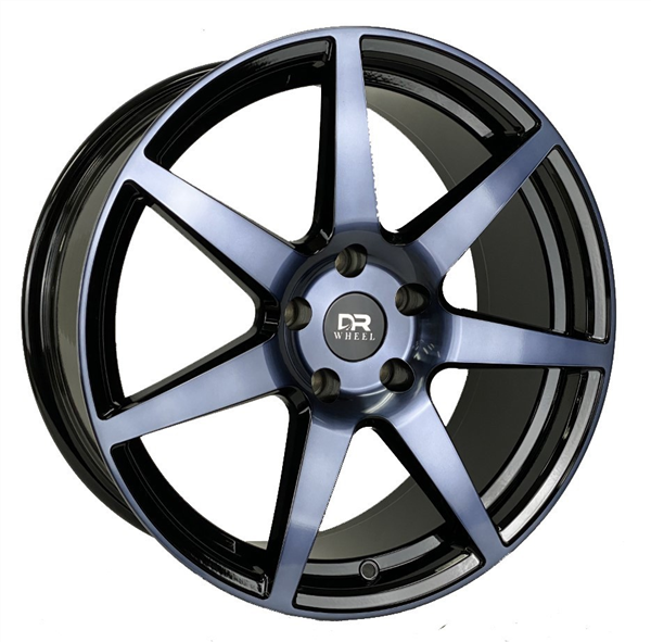 DRIFT RACING DR72 AO7002 18X8+35 5X114.3 C.B 73.10 BLACK MACHINE FACE+BLACK PAINT*FORGED FLOW FORMED
