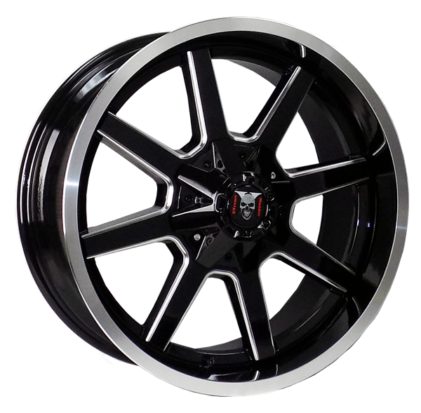 XTREME MUDDER XM-302 163 17X9+0 5X114.3+5X127 C.B 78.10 BLACK MILLING WINDOW MACHINE LIP