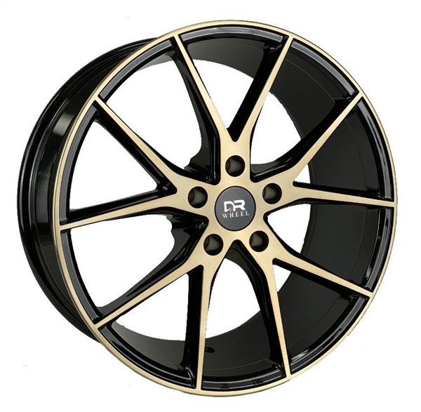 DRIFT RACING DR70 AO7000 18X8+35 5X112 C.B 66.56 BLACK MACHINE FACE+BRONZE PAINT** FORGED FLOW FORME