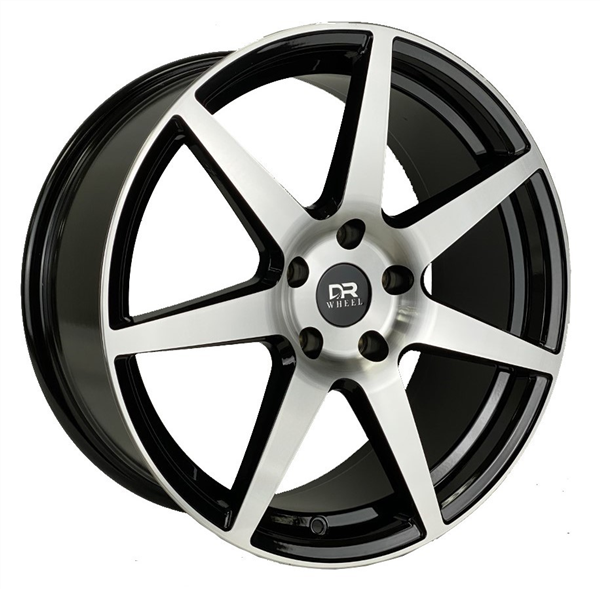 DRIFT RACING DR72 AO7002 18X8+35 5X114.3 C.B 73.10 BLACK MACHINE FACE **FORGED FLOW FORMED*