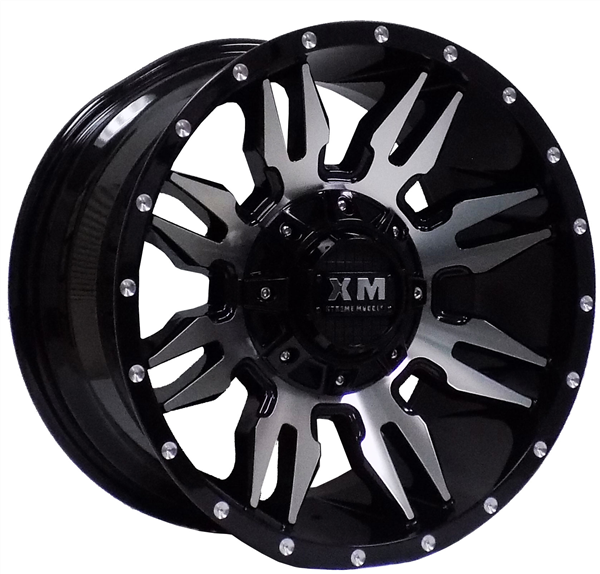 XTREME MUDDER XM-320 A0084 17X9+0 6X135+6X139.7 C.B 108.10 BLACK FACE MACHINED
