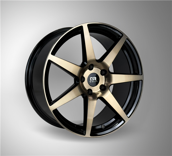 DRIFT RACING DR72 AO7002 18X8+35 5X114.3 C.B 73.10 BLACK MACHINE FACE+BRONZE PAINT*FORGED FLOW FORME