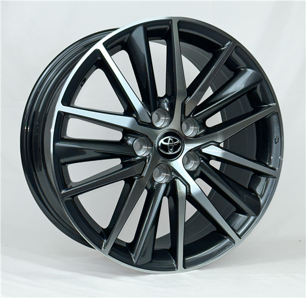 AO09887 TOYOTA REPLICA 17X7+45 5X114.3 C.B 60.10 GRAY MACHINE FACE