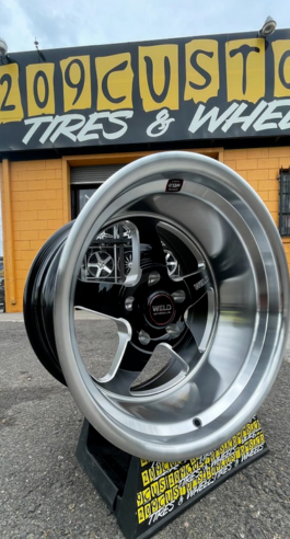 Set of 4 17" WELD VENTURA S104 POLISHED 17X11-44 5X127 5X5 Chevy OBS 1500 C-10 (WHEELS ONLY)