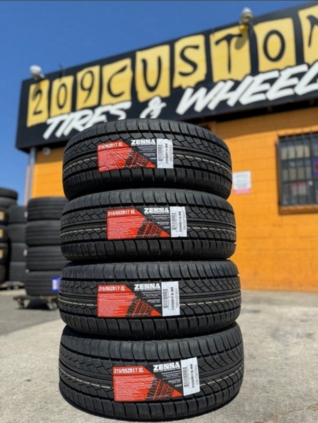 215/55ZR17 ZENNA SPORT LINE 98W XL M+S 420-A-A 60K + ROAD HAZARD