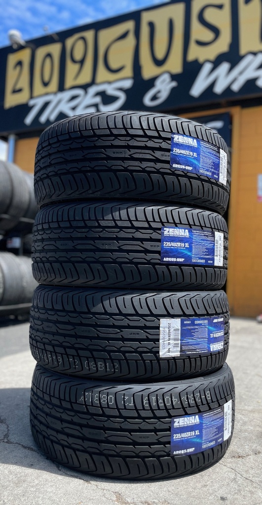 235/40ZR19 ZENNA ARGUS UHP 98Y XL M+S 420-AA-A 50K+ ROAD HAZARD