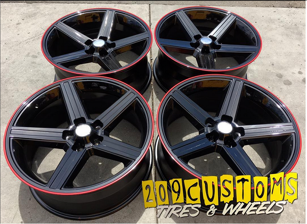 20" IROC WHEELS 20x8.5 5X120 +10 BLACK AND RED FOR CAMARO WITH 245-40-20 IRONMAN GEN 3 TIRES, SENSORS LUGS AND SHIPPING INCLUDED