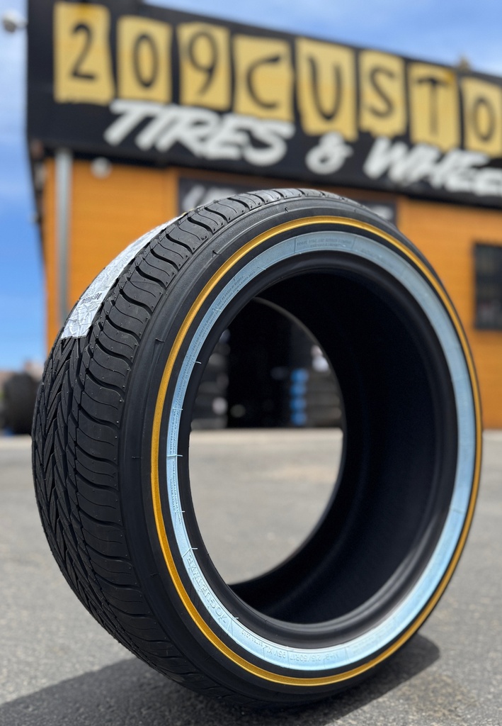 225/50R17 VOGUE CUSTOM BUILT RADIAL VIII 98V XL 0.60" GOLD/WHITE 460-A-A B 60K