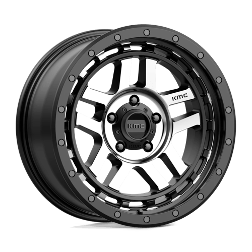 KM540 18X8.5 5X5.0 S-BLK MACH 00MM