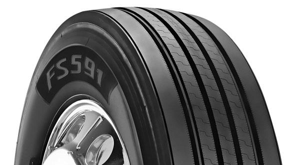 295/75R22.5/16 FIRESTONE FS591 *STEER* *ALL POSITION**SMARTWAY* *16 PLY* LRH