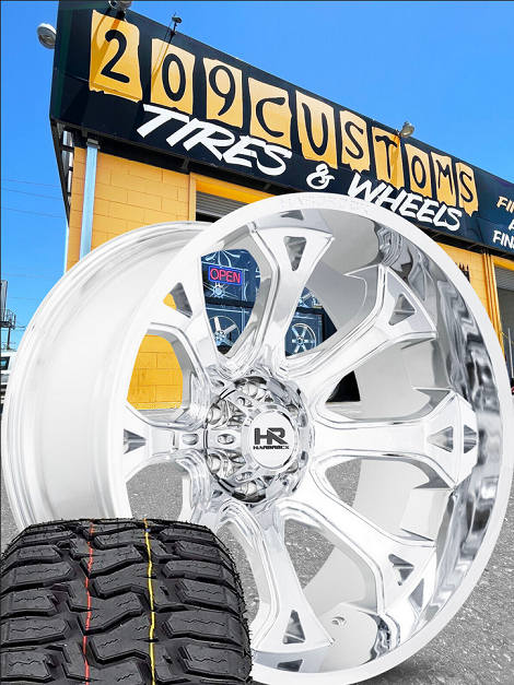 HARDROCK H505 BloodShot XPosed 24X14 6X139.7 -76 WHEELS TIRES SILVERADO SIERRA 33X12.50R24