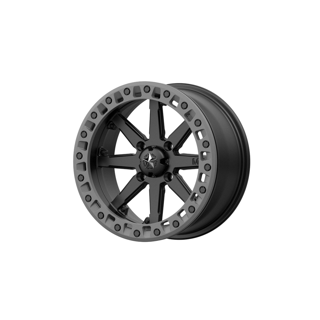 MA031 16X7 4X110 S-BLK M-GRY RING 00MM