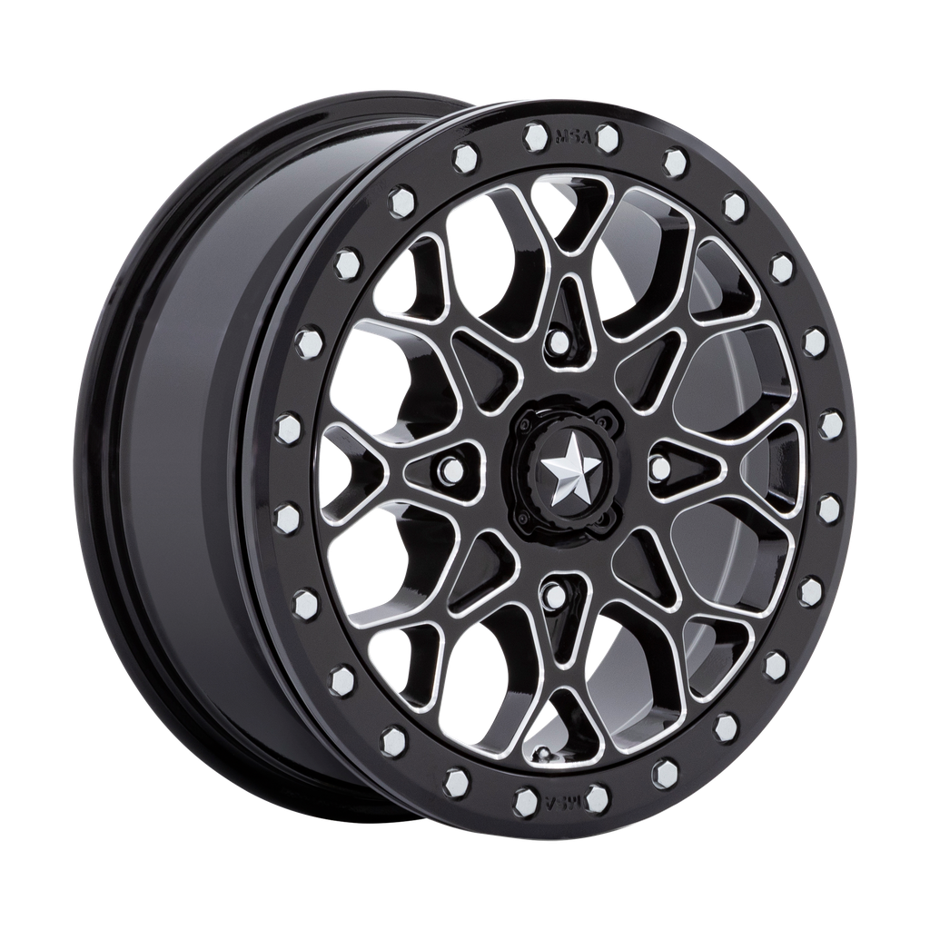 PORTAL UTV BL 15X6 4X156 G-BLK MILL +38