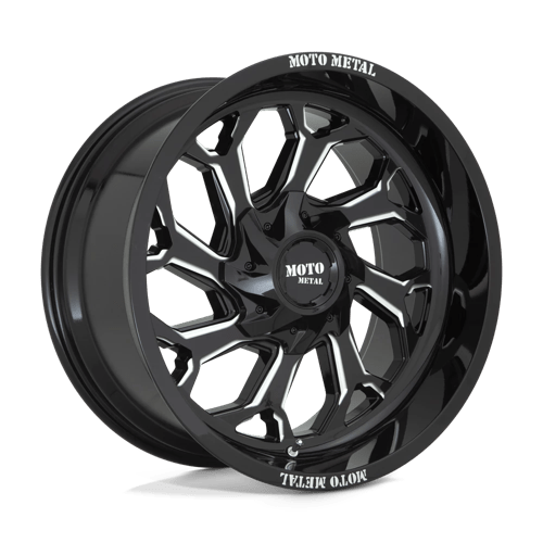 MO999 20X10 6X135/139.7 -18 CB106.25 GLOSS BLACK MILLED SPOKE ACCENTS
