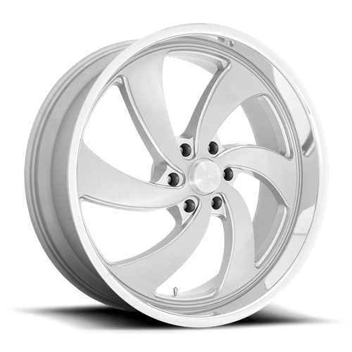 US MAGS U134 DESPERADO 24X10 6X139.7 +25MM 78.1 SILVER BRUSHED DIAMOND CUT MILLED