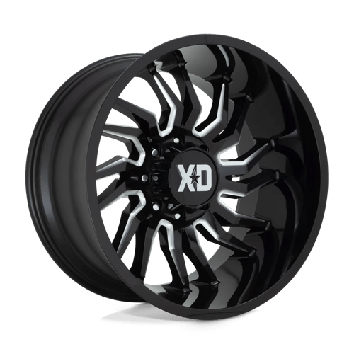 XD858 22X10 8X6.5 GLOSS BLACK MILL -18MM