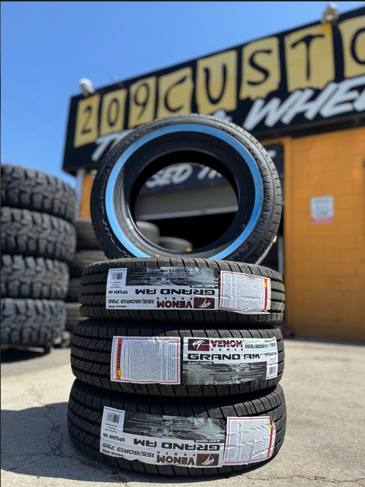 155/80R13 VENOM POWER GRAND AM 79S WSW 480AB M+S***50K***20MM WHITE WALL