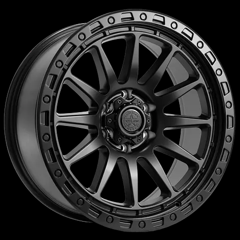 AMERICAN OUTLAW SPIKE 20X9+25 6X139.7 C.B-106.1 SATIN BLACK