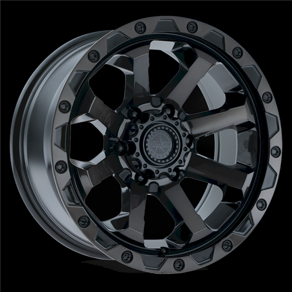 AMERICAN OUTLAW CAPONE 20X9-10 6X135 C.B-87.1 BKMT SATIN BLACK