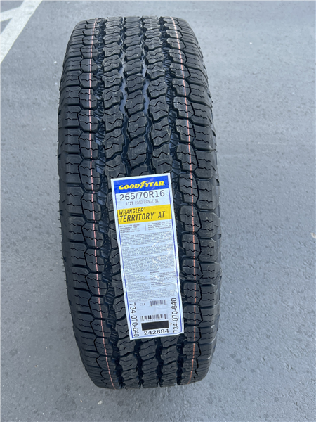 265/70R16 GOODYEAR WRANGLER TERRITORY A/T 580AB BW