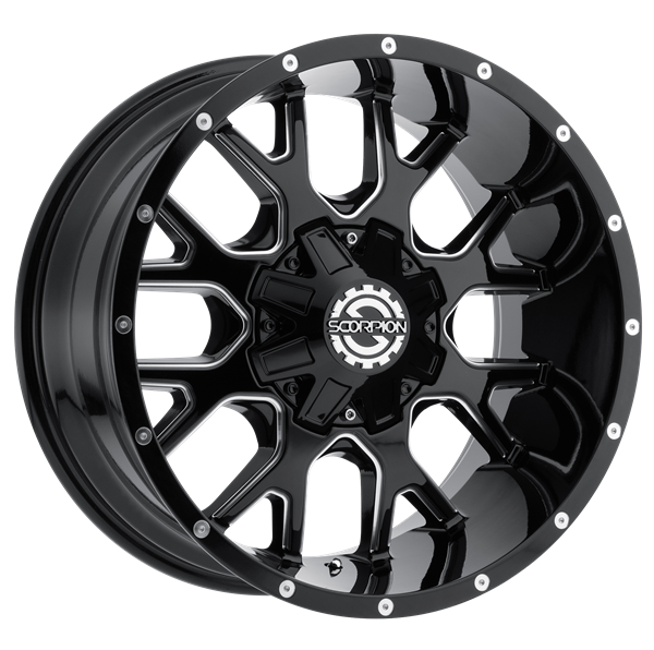 20X9 SC-19 6X135/139.7 +12 CB106.1 BLACK MILLED