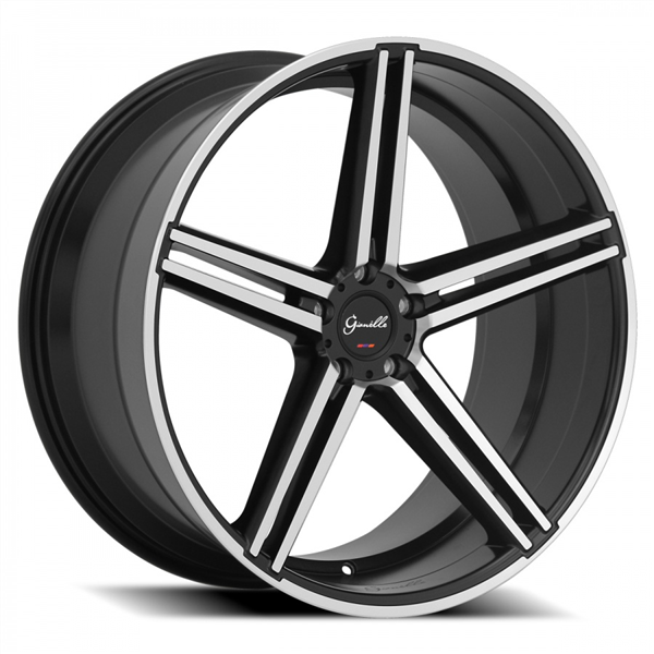 22X10.5 5X115 +20 C.B-71.6 (MB) BLACK W/MACHINED FACE LUCCA(GIOVANNA)