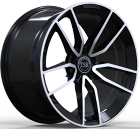 455 20X8.5 5X112 +45 CB66.6 BLACK MACHINED FACE **MERCEDES REPLICA**