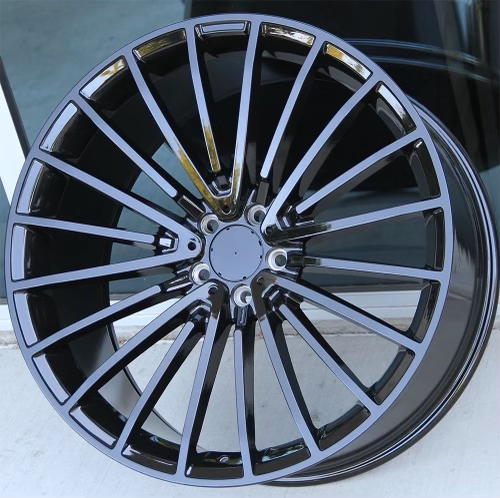 457 18X9 5X112 +45MM 66.6 GLOSS BLACK ** MERCEDES REPLICA **