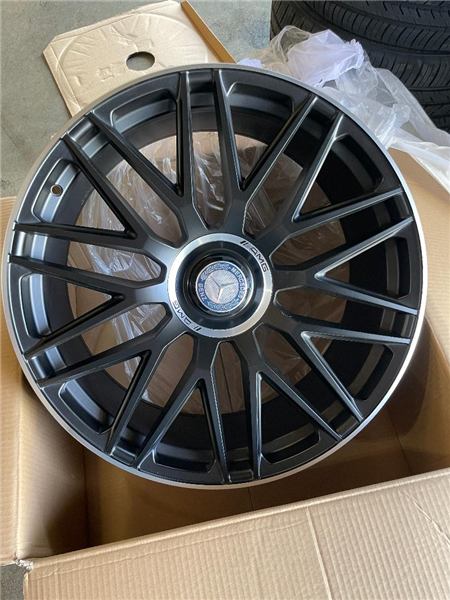 463 22X11 5X112 +47MM 66.6 SATIN BLACK MACHINED LIP ** MERCEDES REPLICA **