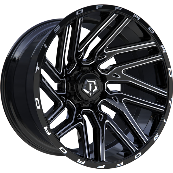 554BM 24X12 8X6.5 -44 CB125.2 GLOSS BLACK W/CNC MILLED ACCENTS (A258348)