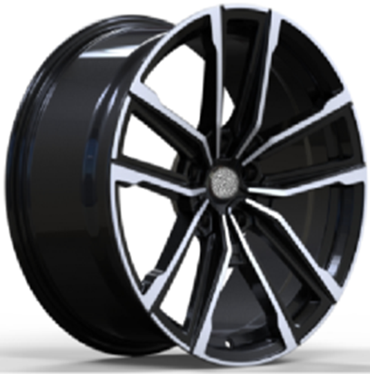 868 20X9.5 5X120 +40 CB72.6 BLACK MACHINED FACE ** BMW REPLICA**