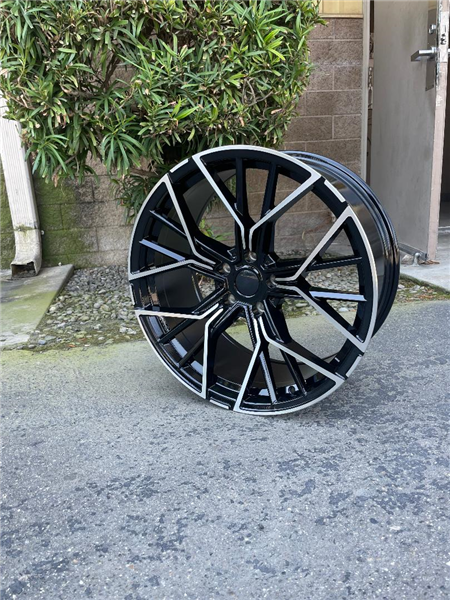 885 20X9.5 5X120 +37MM 75.6 GLOSS BLACK MACHINED FACE