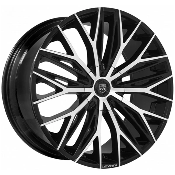 ARIES 24X10 6X135/139.7 Gloss Black with Machined Spoke Faces