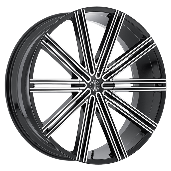2 CRAVE-N47 GLOSS BLACK/MACHINE FACE 22X9.5 6X5.5 +15 +78.3