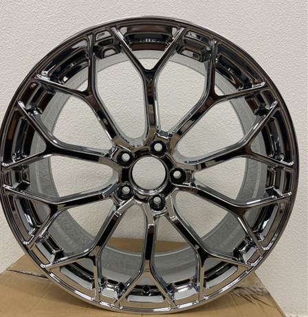 AE-134 NANO CHROME 19X9.5 5X112 +38 +66.45 *FORGED 1 PC.* ***NO CENTER CAPS***