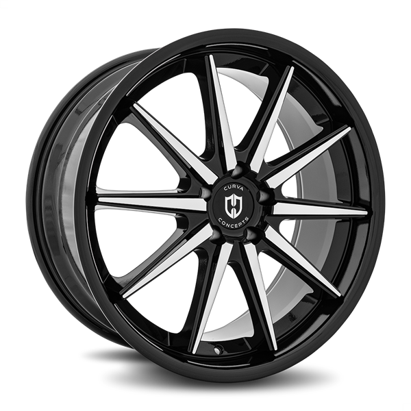 CURVA C24 20X10.5 5X114.3 +35 CB73.1 GLOSS BLACK MACHINE FACE