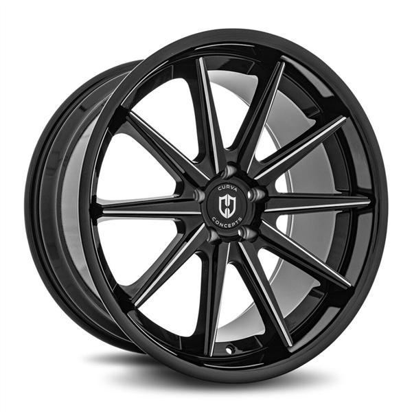 CURVA C49 20X10.5 5X112 +40 CB66.56 GLOSS BLACK MILLED