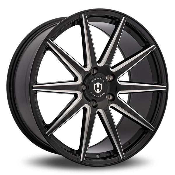 CURVA C49 20X9 5X112 +30 C.B66.56 GLOSS BLACK MILLING WINDOWS