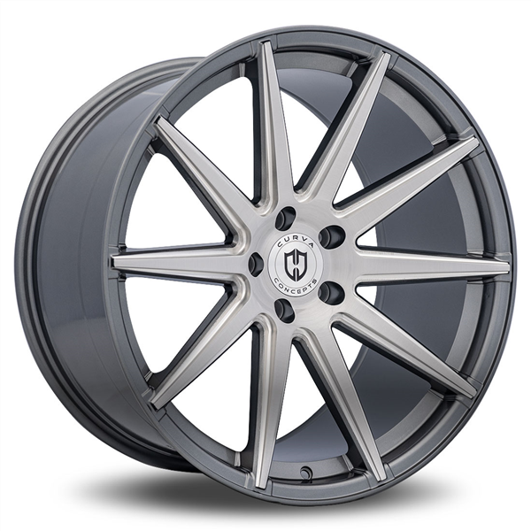 CURVA C49 20X9 5X114.3 +30 CB73.1 GUNMETAL BRUSHED FACE MILLING WINDOWS