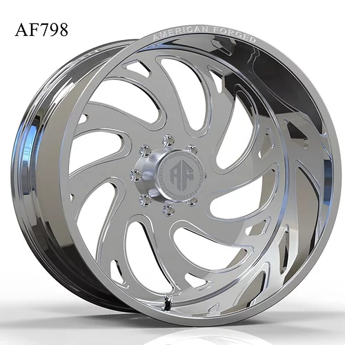 AMERICAN FORGED- AF798 FINE THROWING POLISHED 20X9 5X4.5 +1 +78.1 *PASSENGER SIDE*