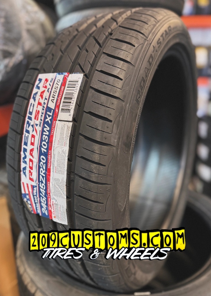 225/45ZR19 AMERICAN ROADSTAR SPORT A/S 96W XL M+S 500AA***50K+ROAD HAZARD